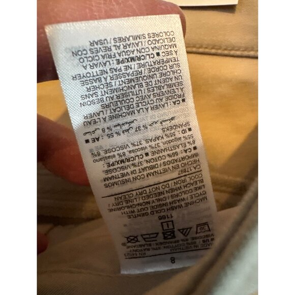 Old Navy High-Rise Pixie Pants Beige Size 8 Never-Fade Secret-Slim Stretch Pocke - Picture 4 of 10